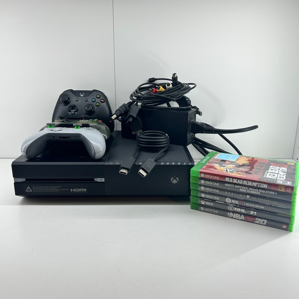 Microsoft Xbox One Console 1540 Bundle 3 Controllers 6 Games Tested Working